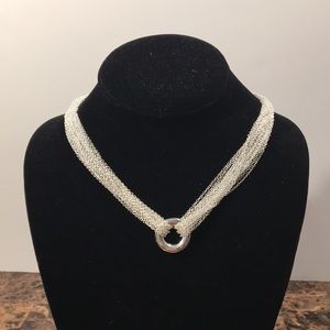 Silver Multi Chain “O” Necklace